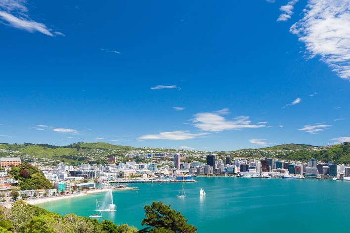 Blick auf Wellington in Neuseeland