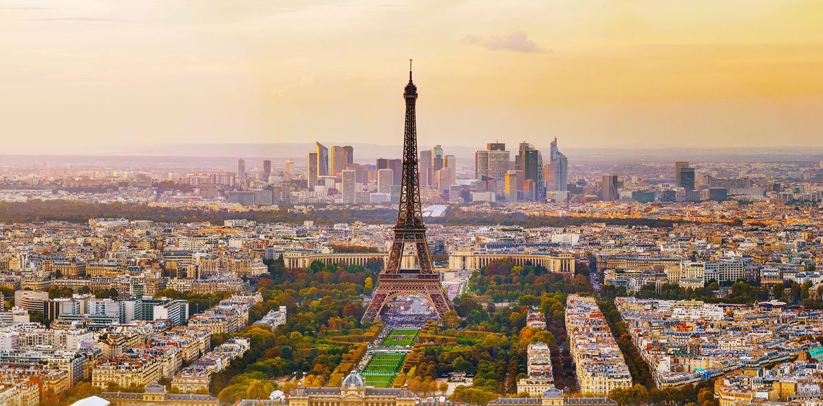 Stadtansicht von Paris mit Eiffelturm