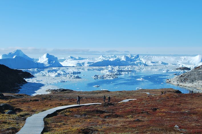 Blick auf den Gletscher von Sermermiut