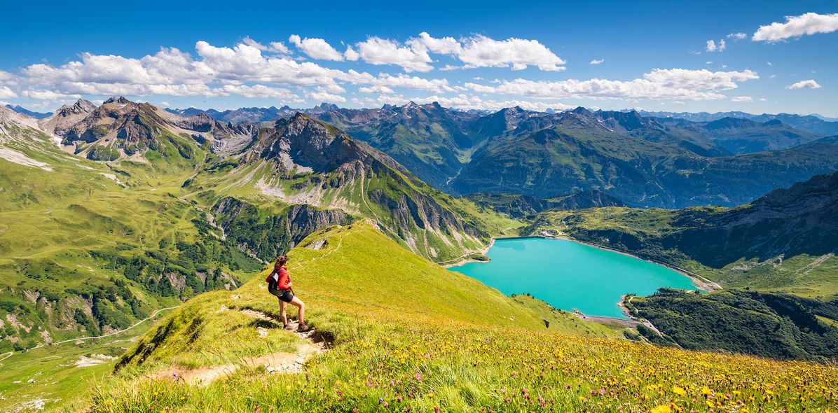 Wanderer in Vorarlberg in Österreich