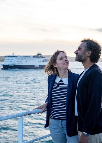 Paar auf einem DFDS-Fährschiff