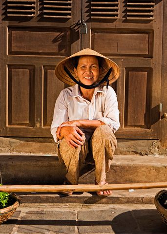 Marktfrau in Vietnam