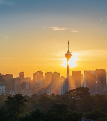 Sonnenuntergang auf Kuala Lumpur 