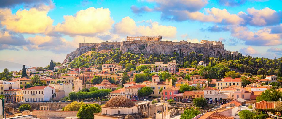Blick auf die Akropolis in Athen