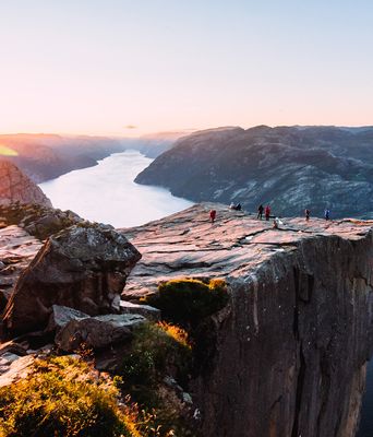 Blick auf den Predigstuhl in Norwegen