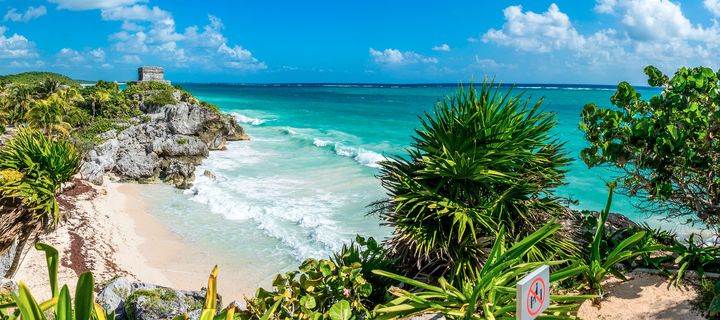 Strand in Tulum, Mexiko