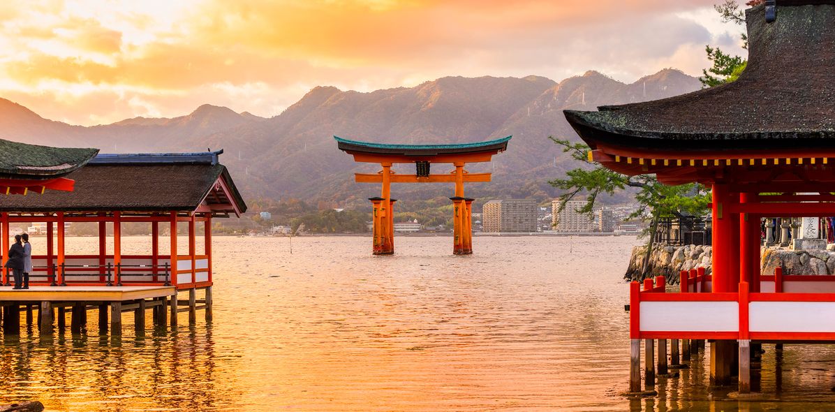 Torii in Miyajima in Japan