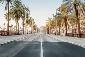 Straße in Barcelona, Spanien