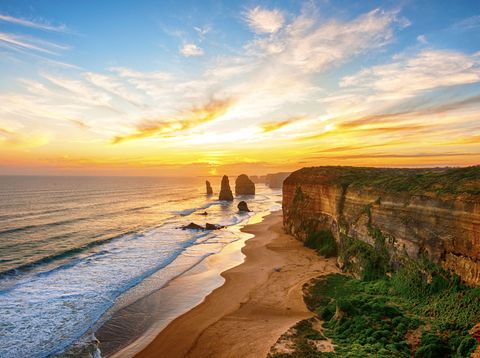 Blick auf die 12 Apostel an der Great Ocean Road, Australien