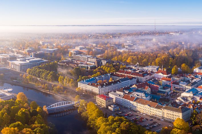 Luftaufnahme von Tartu in Estland
