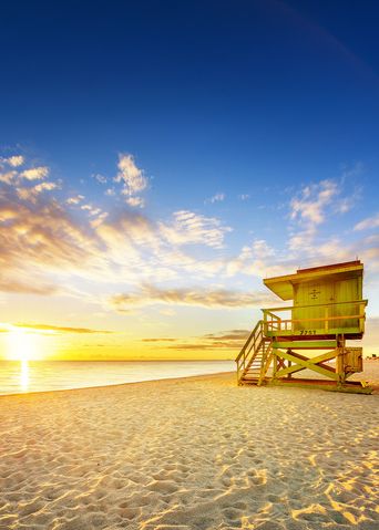 Sonnenuntergang am Strand von Miami