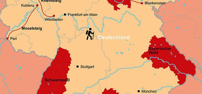 Wanderkarte Deutschland