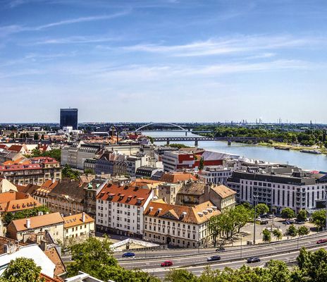 Blick auf Bratislava in der Slowakei