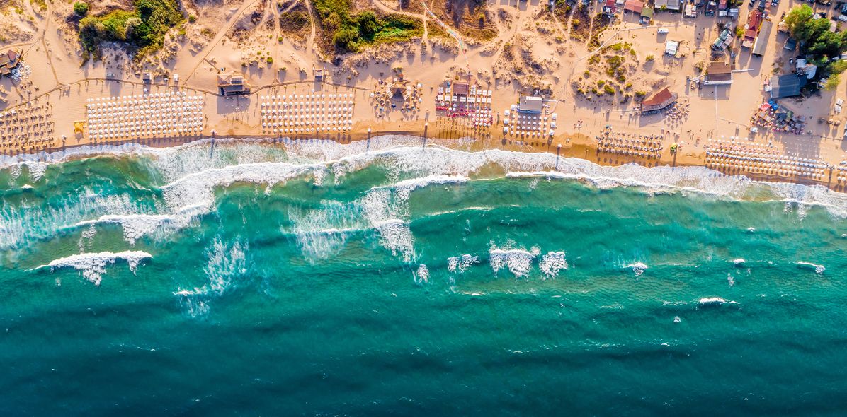 Luftaufnahme von Strand in Bulgarien
