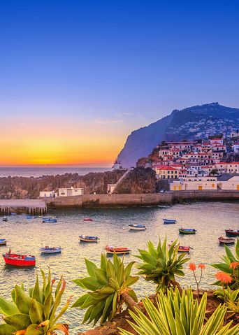 Sonnenuntergang in Camara de Lobos auf Madeira