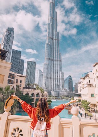 Frau in Dubai