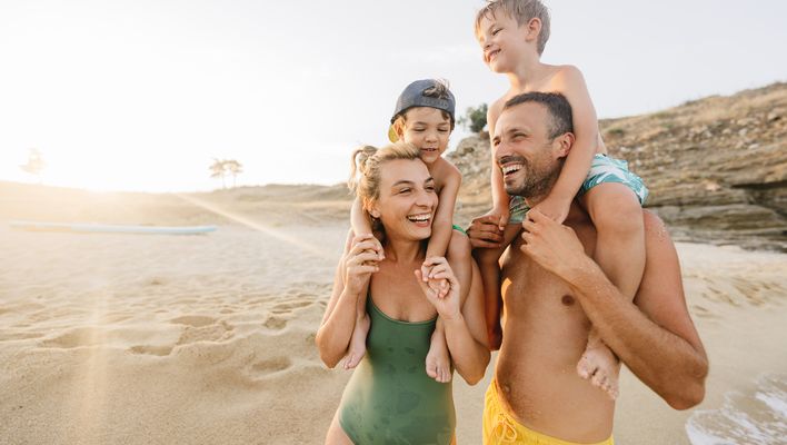 Familie am Strand