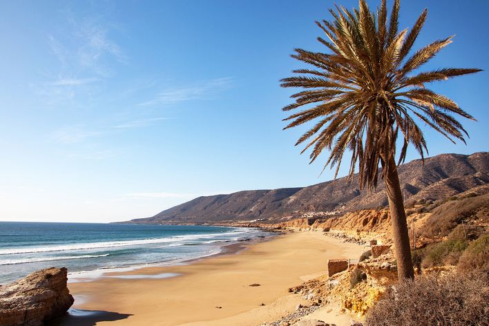 Strand von Agadir in Marokko