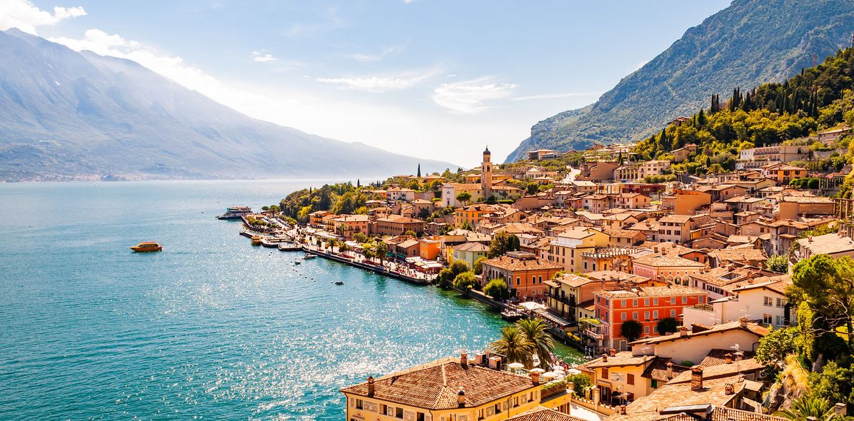 Blick auf Limone am Gardasee