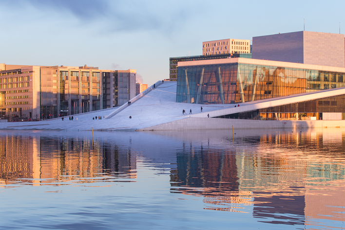 Das Opernhaus in Oslo in Norwegen