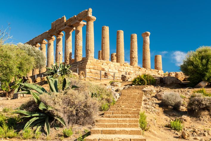 Tempel im Tal der Tempel in Agrigent auf Sizilien