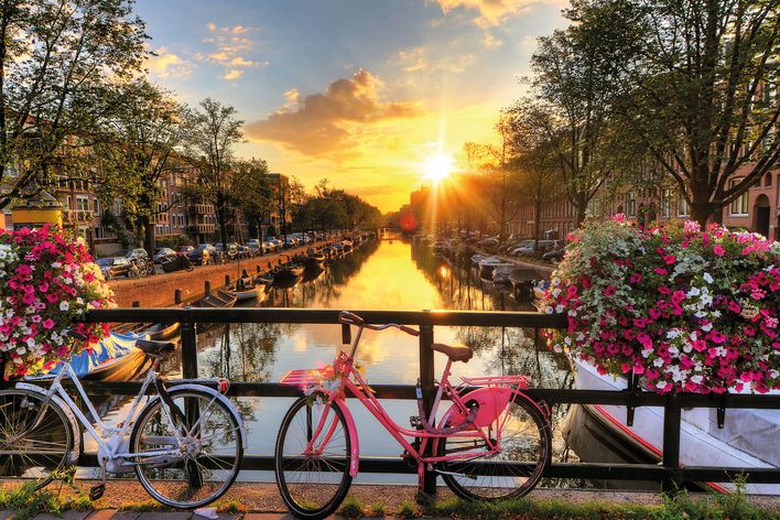 Sonnenuntergang in Amsterdam