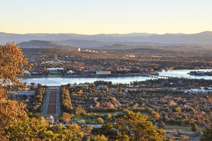 Blick auf Canberra in Australien