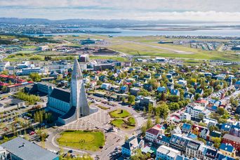 Luftaufnahme von Reykjavik
