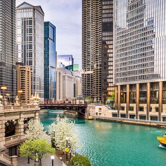 Blick auf die Stadt Chicago