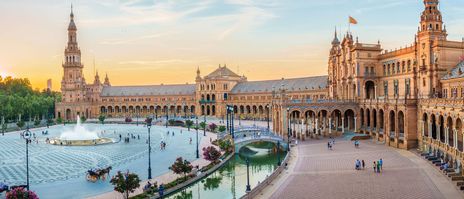 Platz in Sevillia in Andalusien
