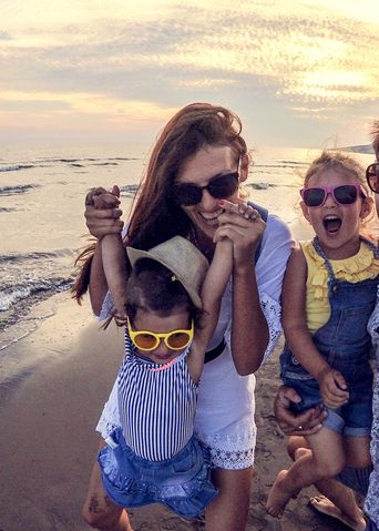 Familie am Strand