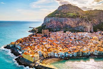 Blick auf Cefalu