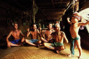 Ursprüngliches Volk in Borneo 