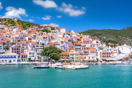 Dorf auf der Insel Skopelos