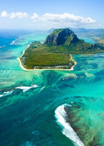 Luftaufnahme von Mauritius