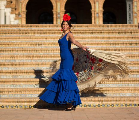 Frau beim Flamenco Tanzen
