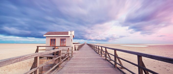 Steg am Strand von Sankt Peter Ording