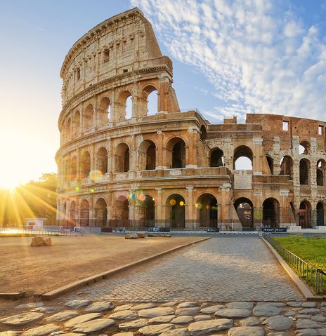 Rom Colosseum mit Sonnenschein