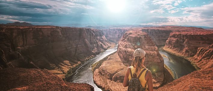 Frau im Grand Canyon