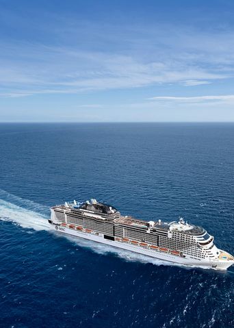 Ein Schiff von MSC