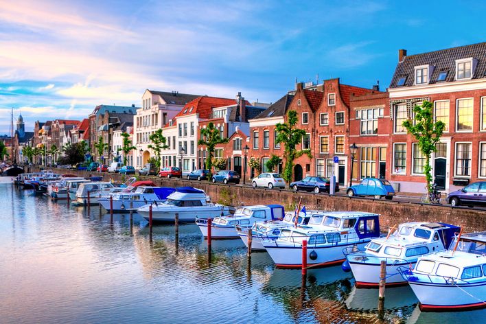 Häuser & Boote in Delfshaven in Rotterdam