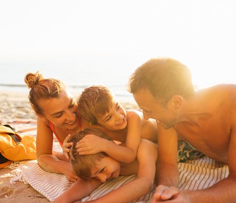 Familie am Strand