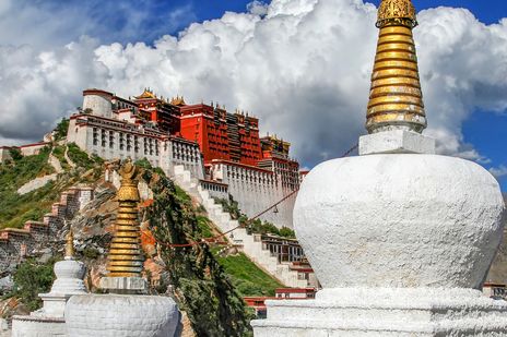 Tempel in Lhasa in Tibet