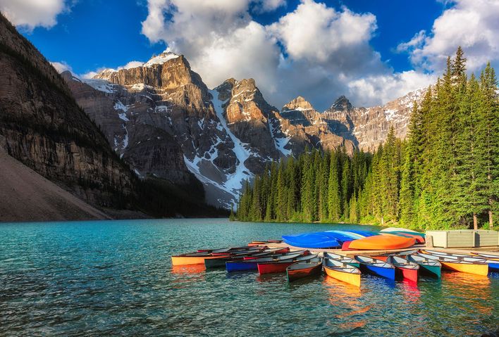 Kanus im Banff Nationalpark