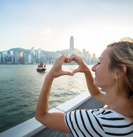 Frau in Hongkong