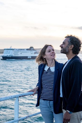 Paar auf einem DFDS-Fährschiff