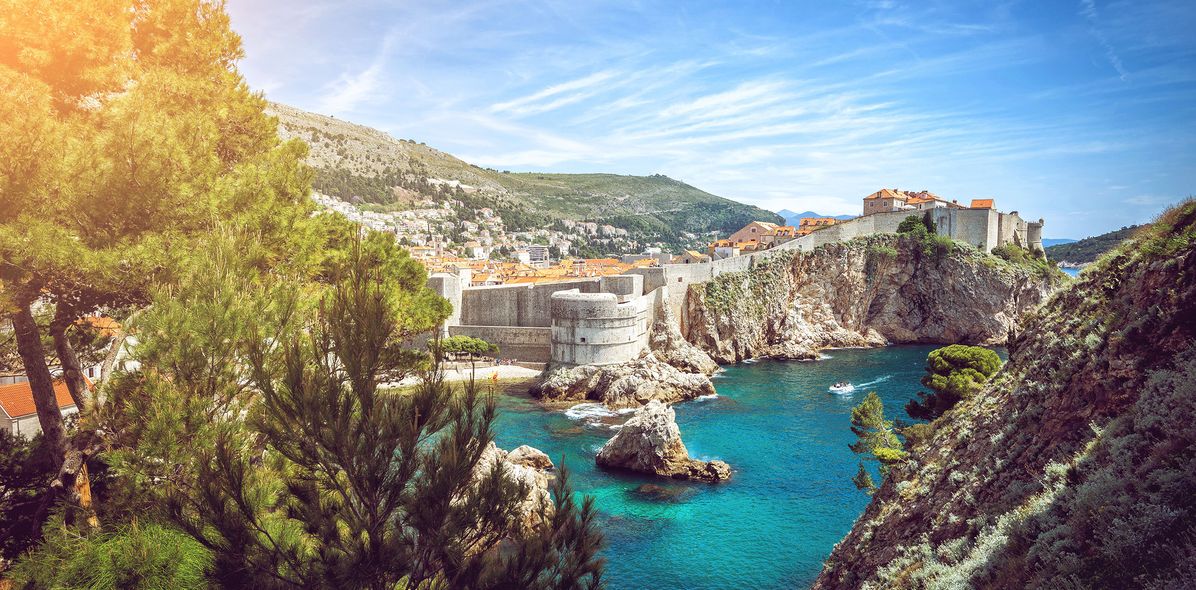 Blick auf Dubrovnik in Kroatien
