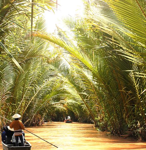 Boot im Mekong-Delta