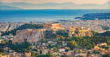 Blick auf die Akropolis in Athen