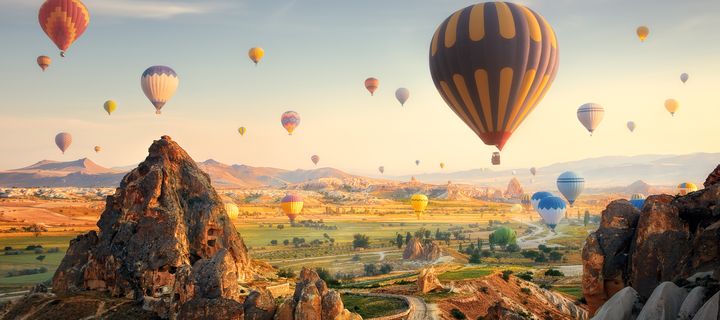 Heißluftballons über Kappadokien